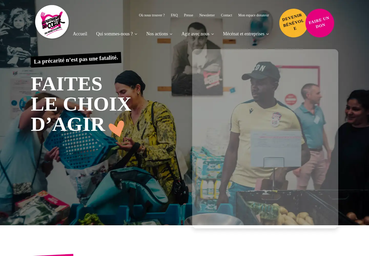 Screenshot of restosducoeur.org