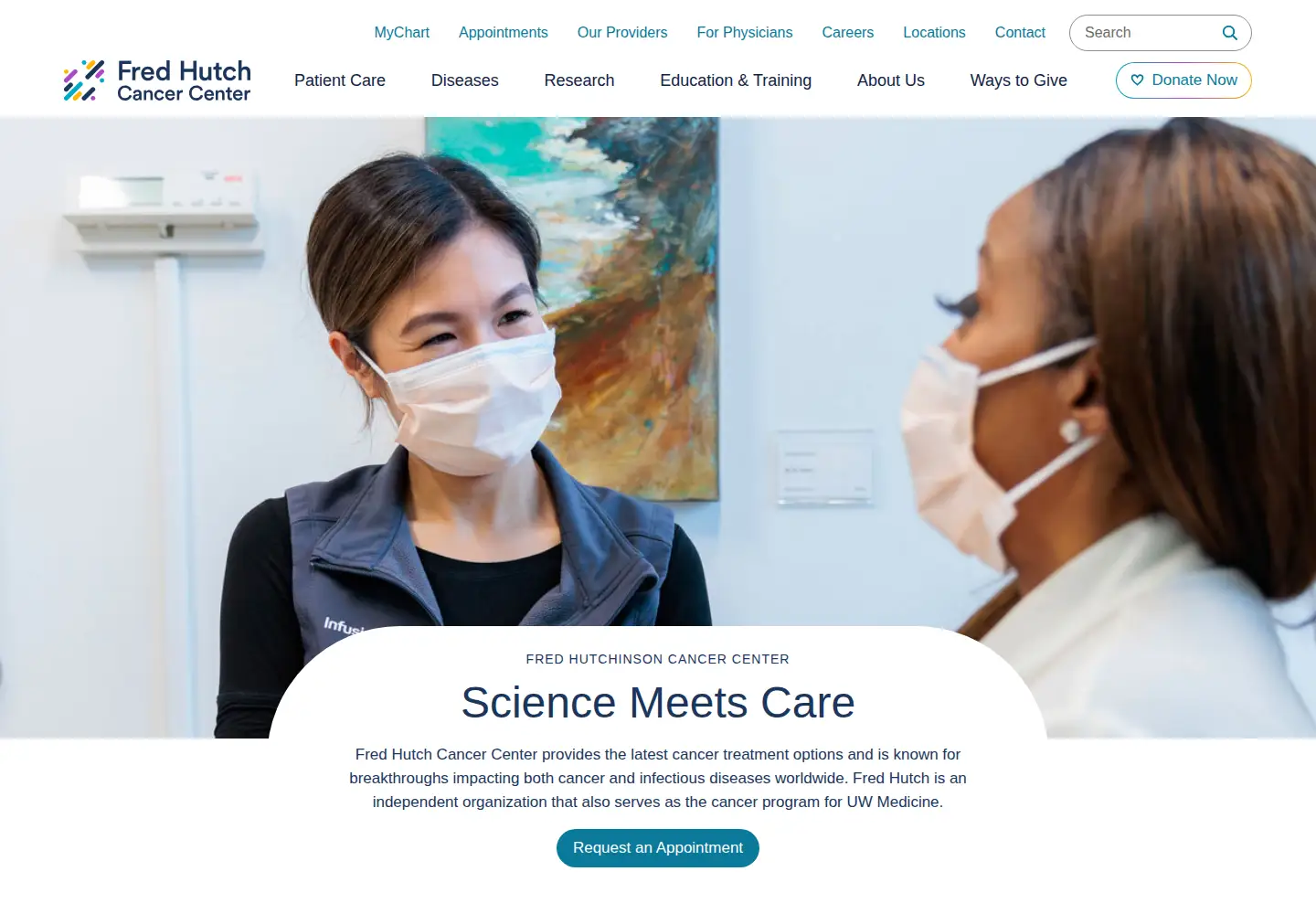Screenshot of fredhutch.org
