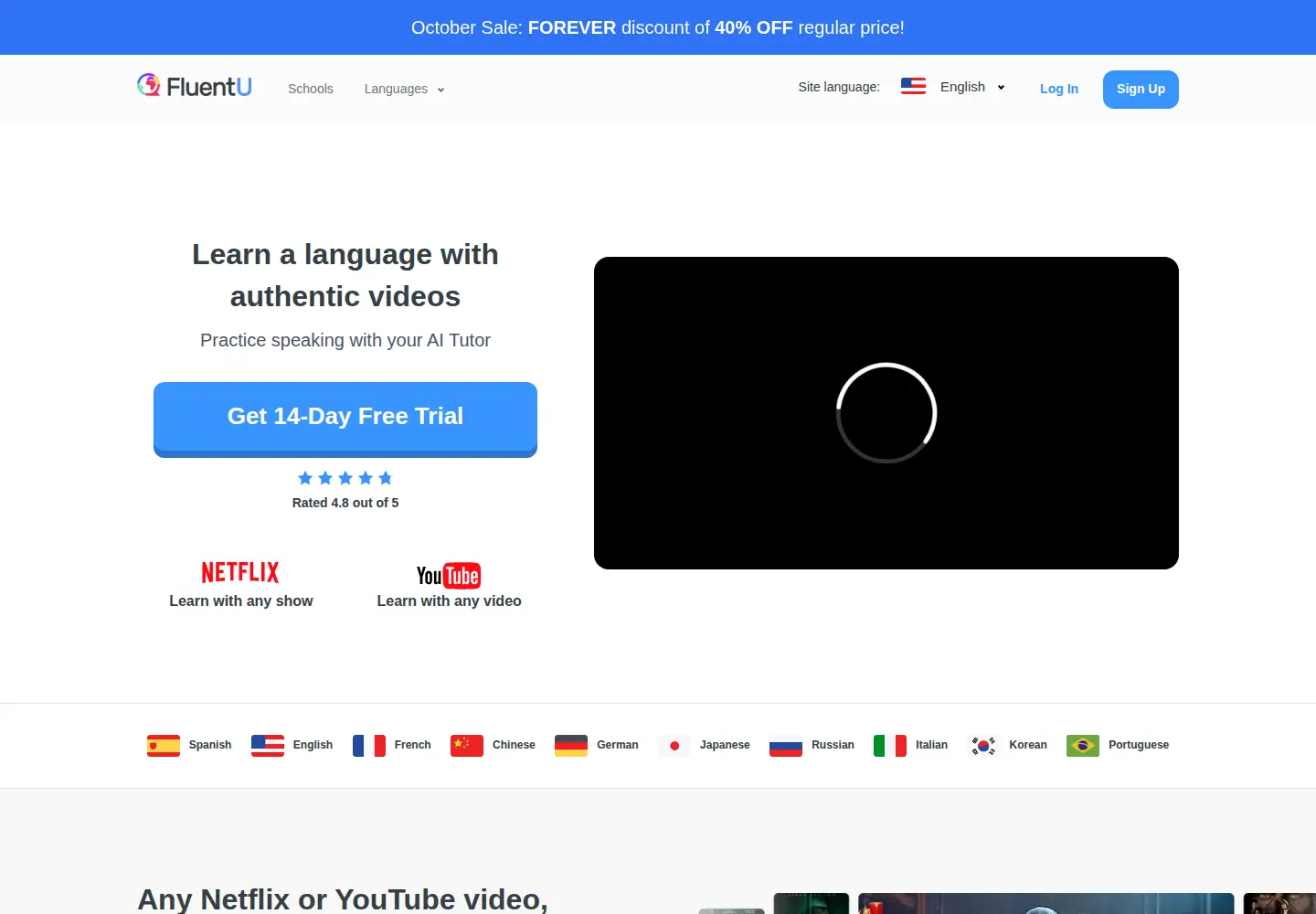 Screenshot of fluentu.com