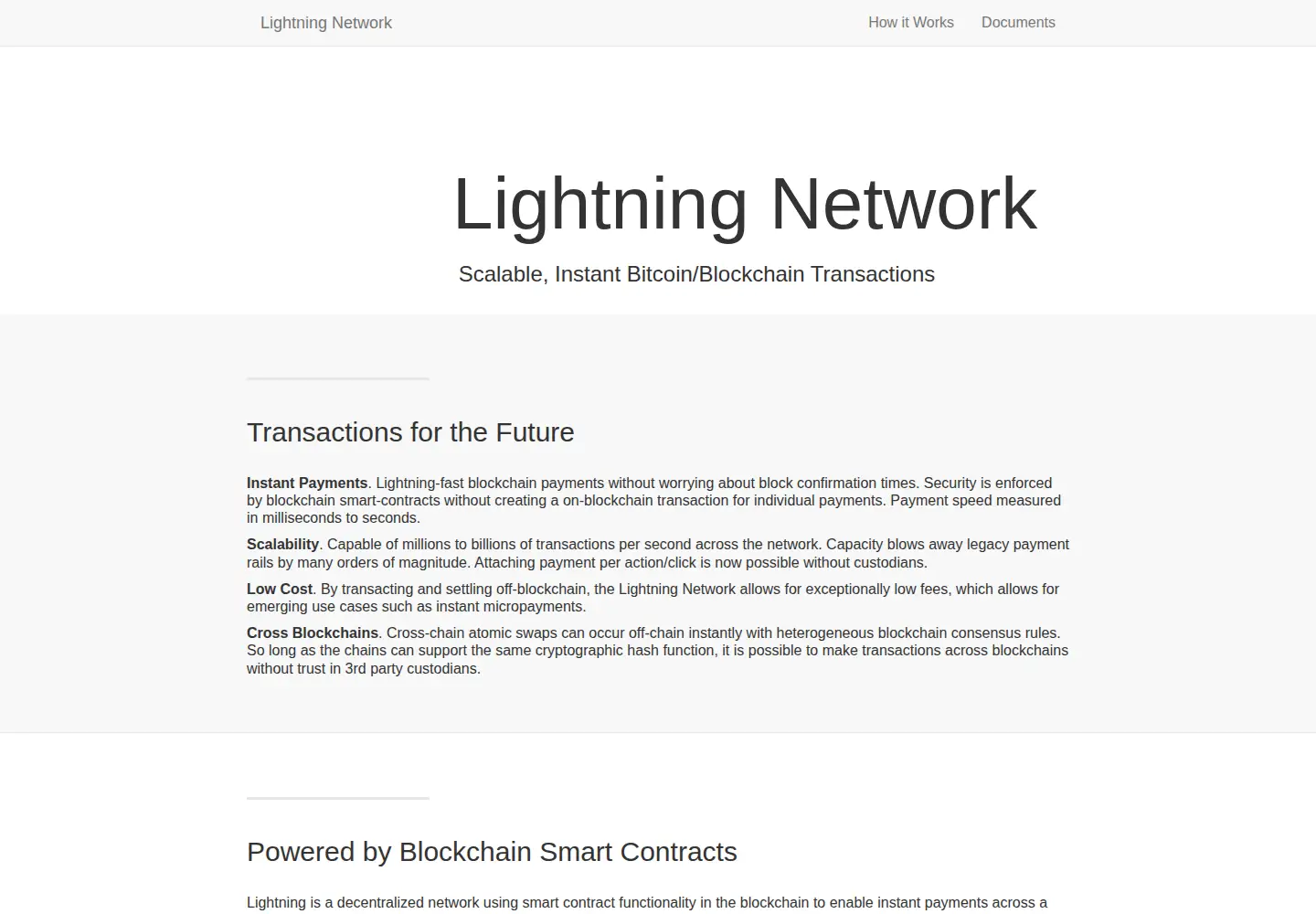 Screenshot of lightning.network