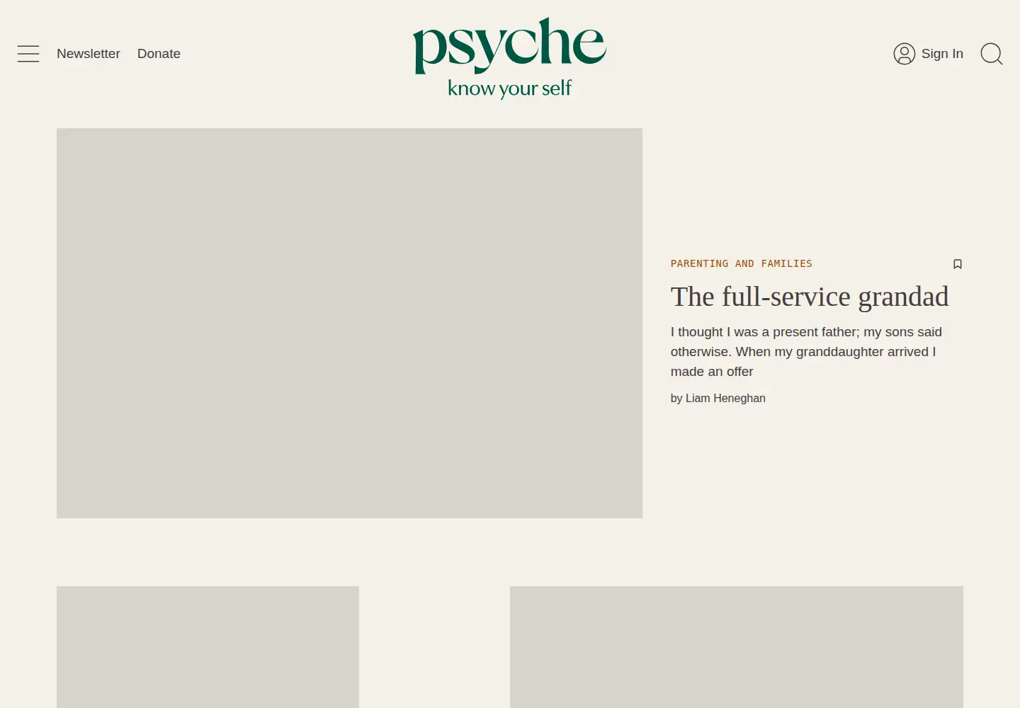 Screenshot of psyche.co