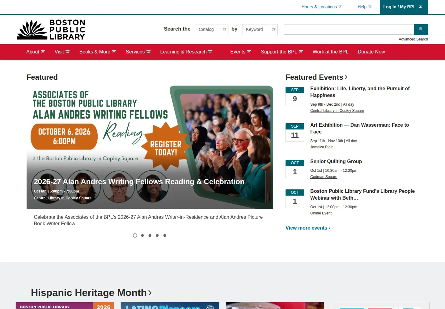 Screenshot of bpl.org
