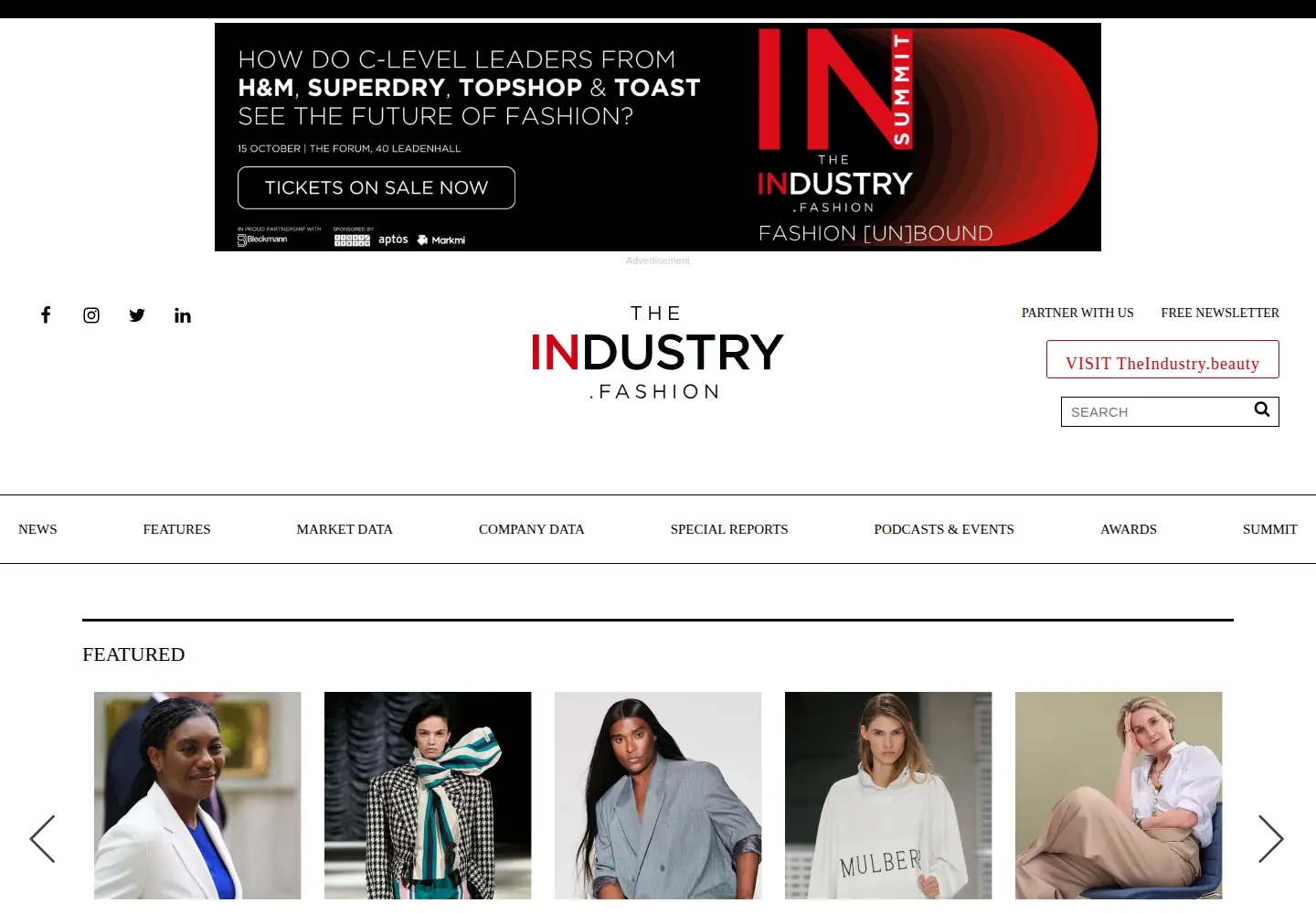 Screenshot of theindustry.fashion