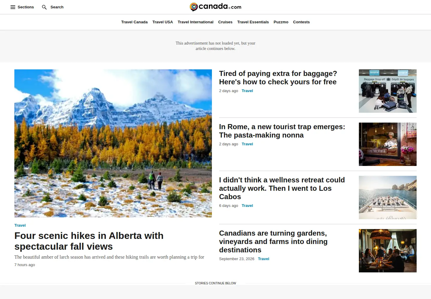 Screenshot of canada.com