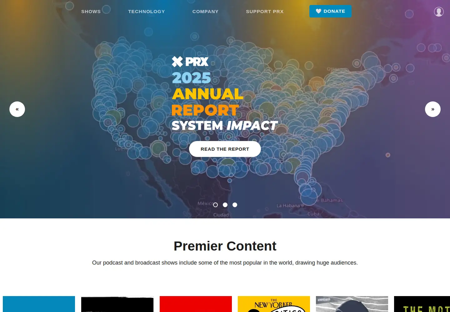 Screenshot of prx.org