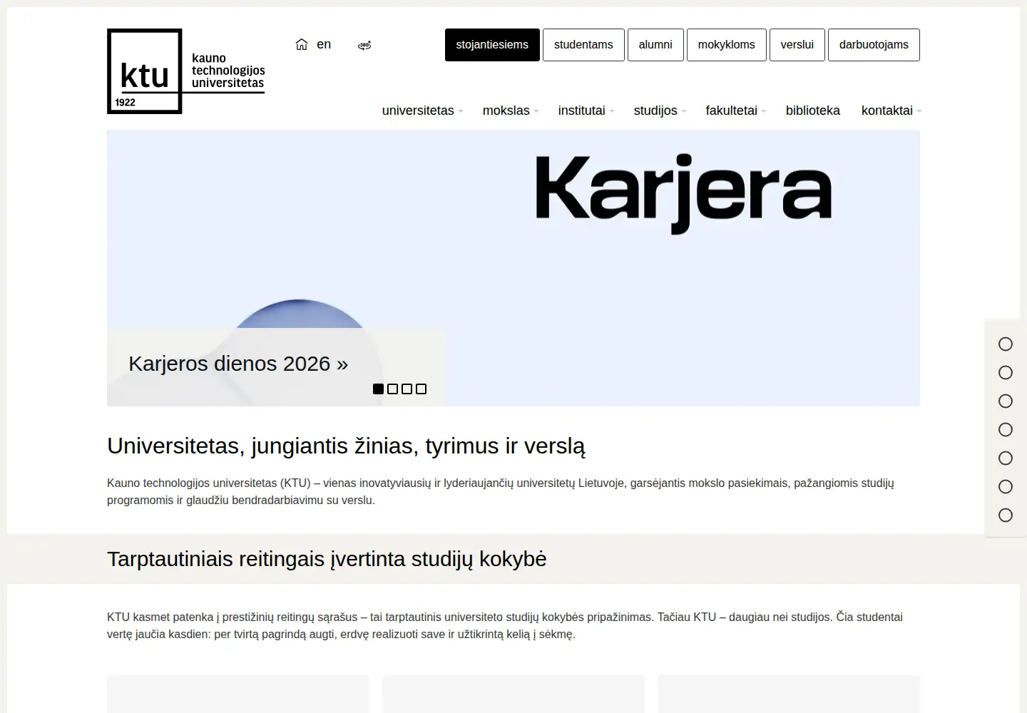 Screenshot of ktu.edu