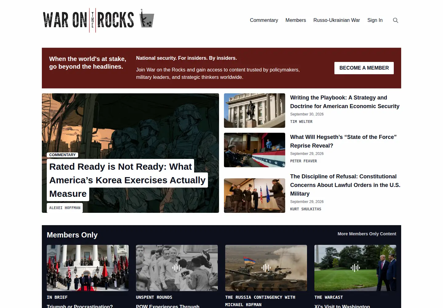 Screenshot of warontherocks.com