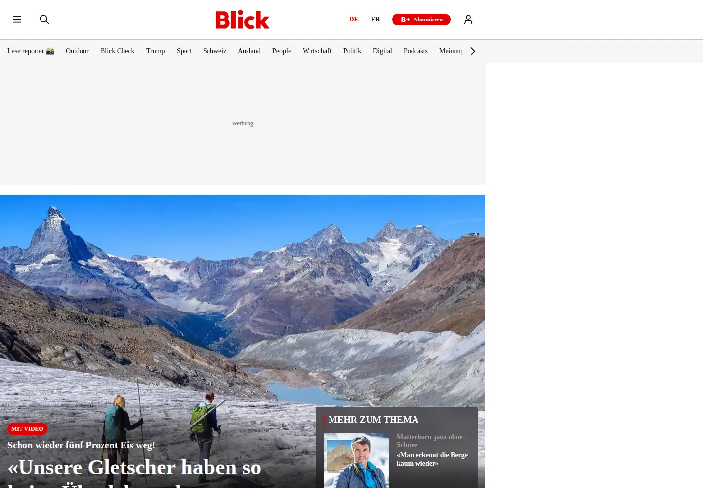 Screenshot of blick.ch