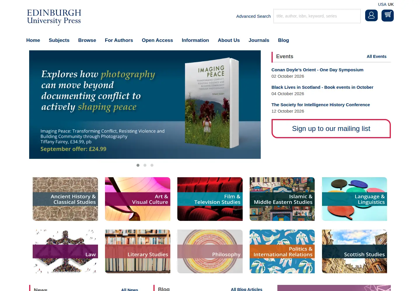 Screenshot of edinburghuniversitypress.com