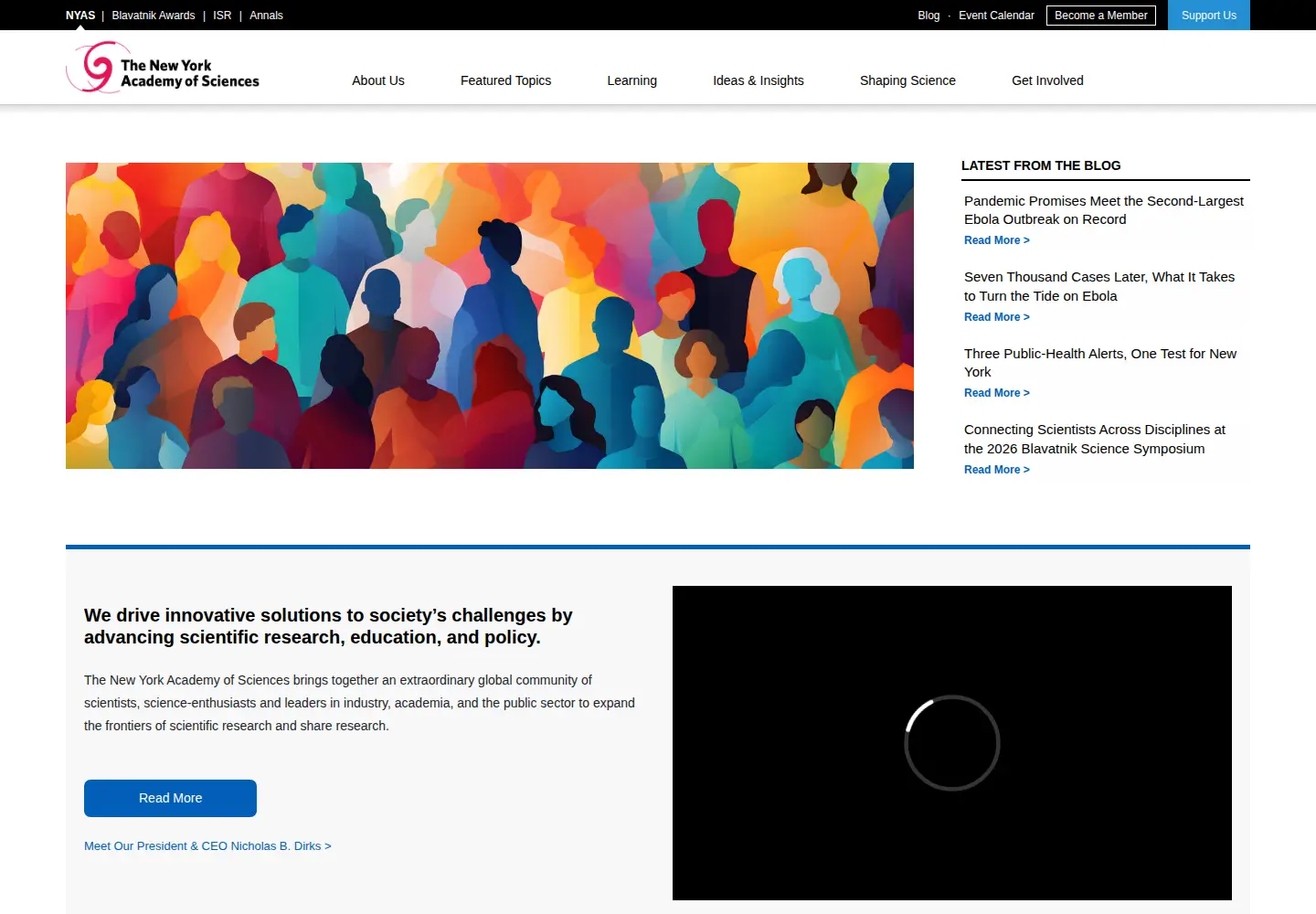 Screenshot of nyas.org