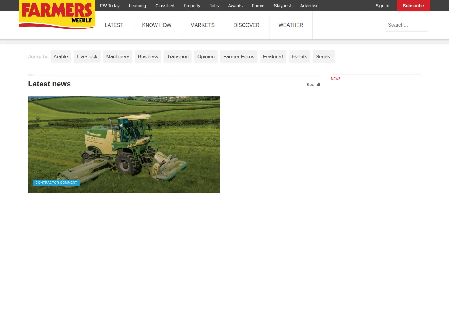 Screenshot of fwi.co.uk
