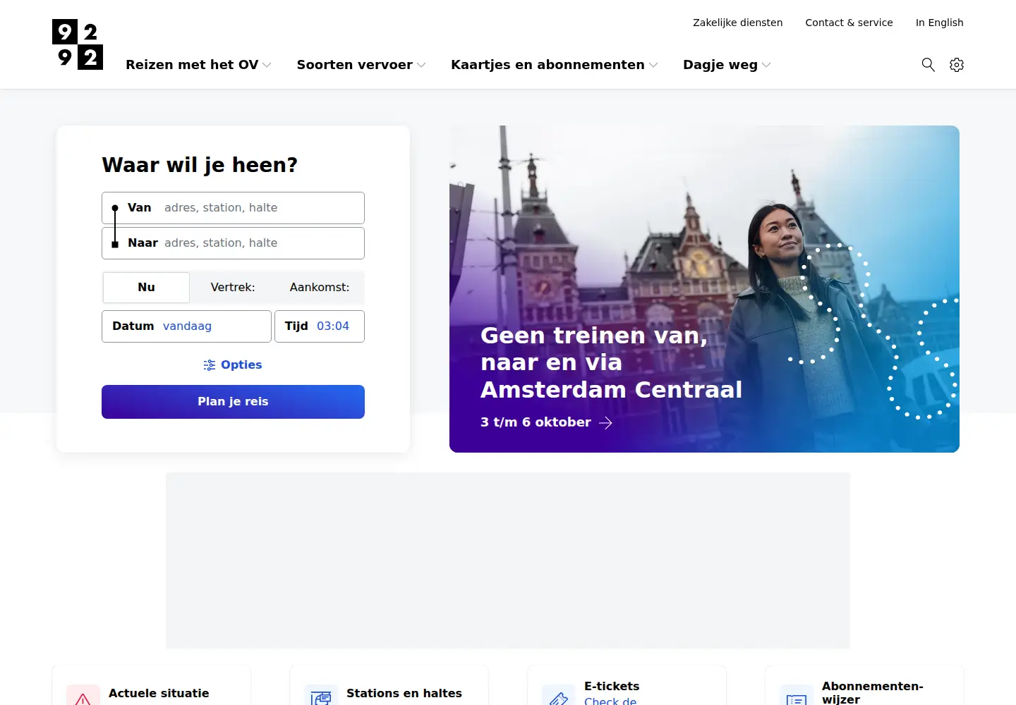 Screenshot of 9292.nl