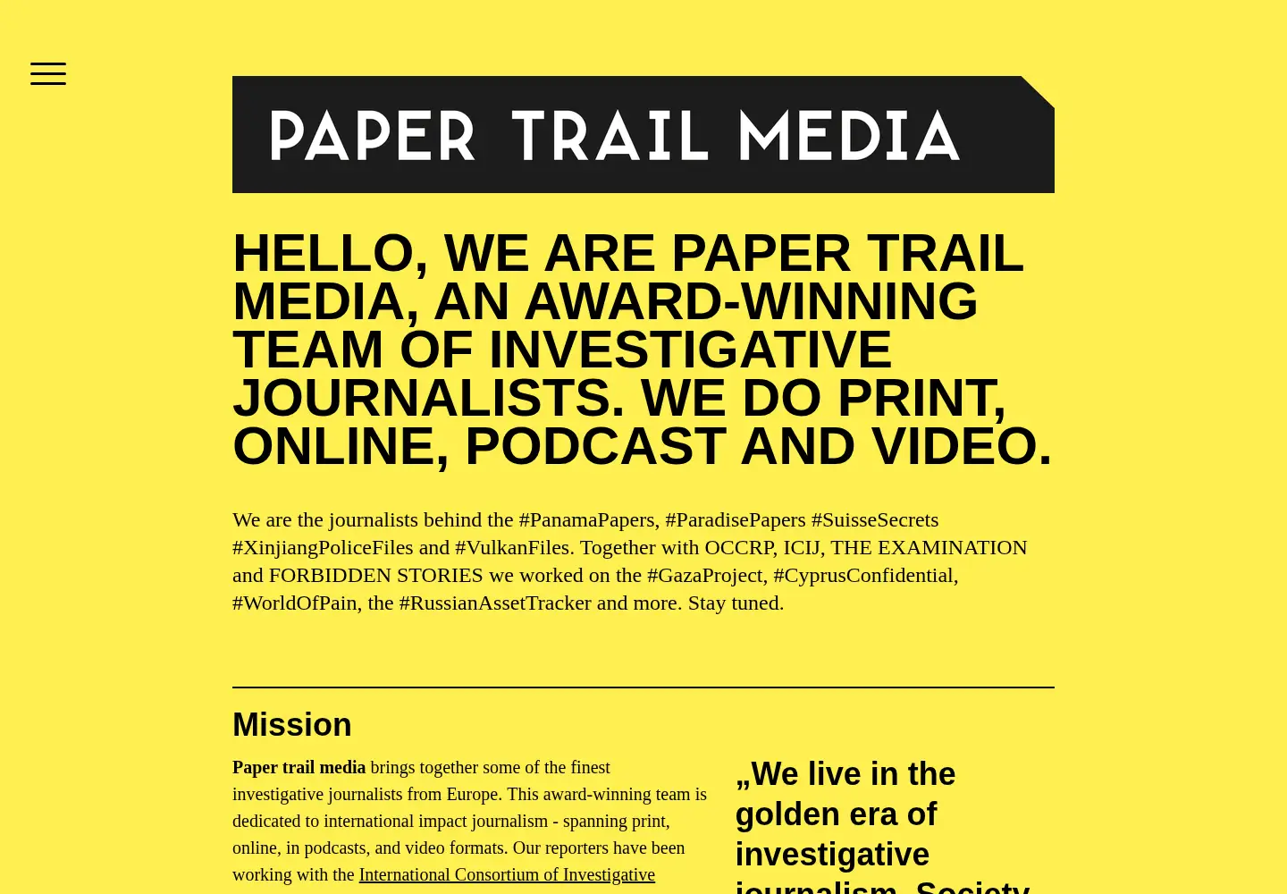 Screenshot of papertrailmedia.de