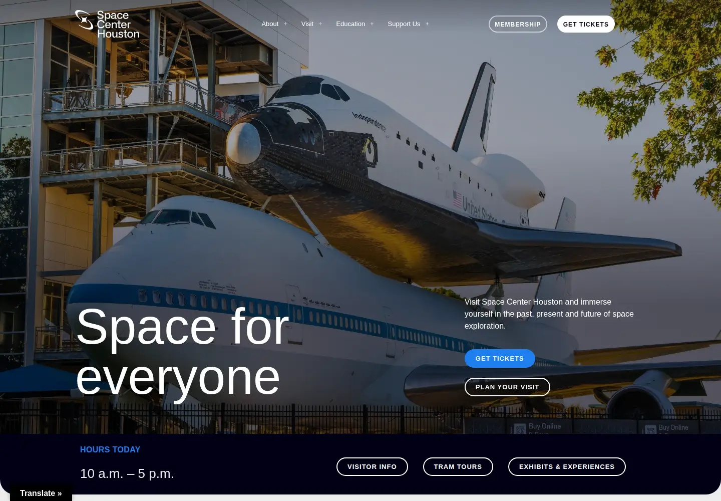 Screenshot of spacecenter.org