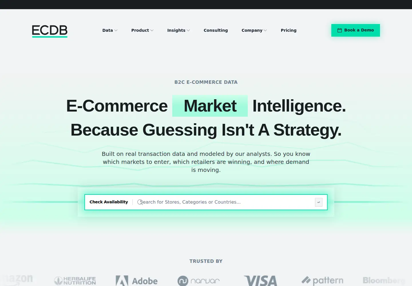 Screenshot of ecommercedb.com