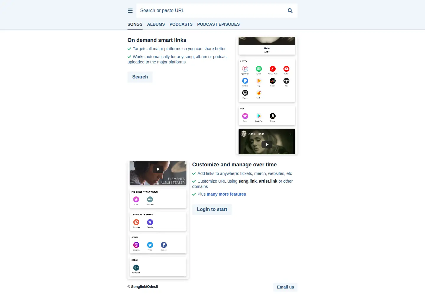 Screenshot of album.link