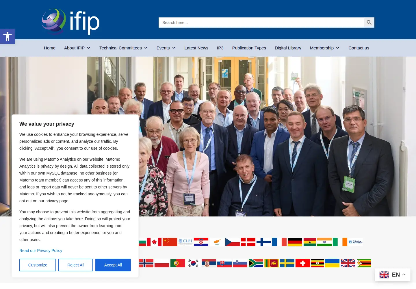 Screenshot of ifip.org