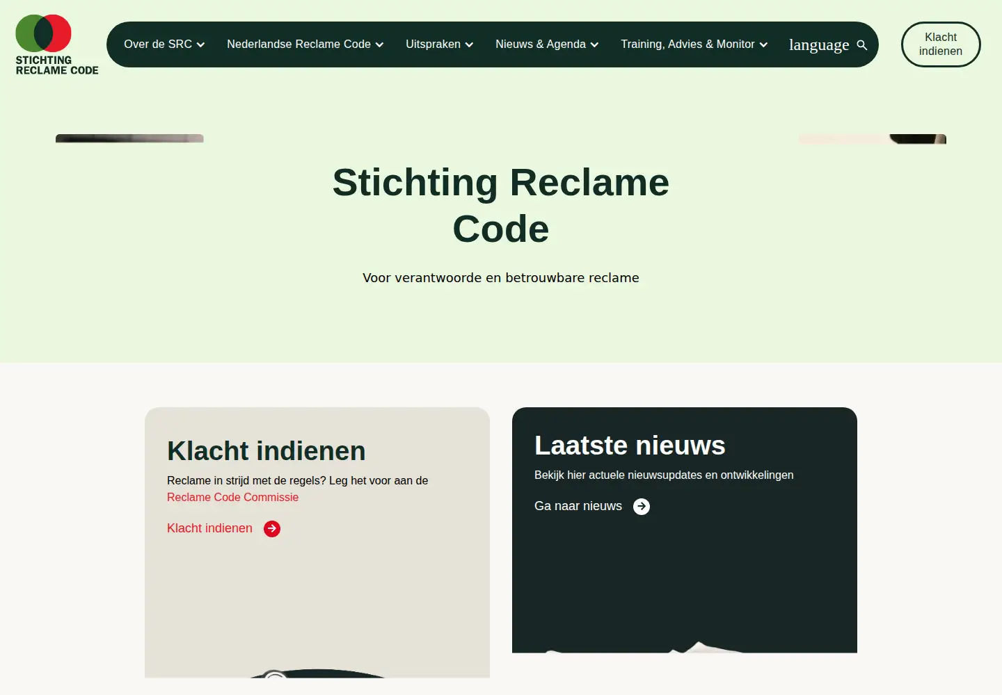 Screenshot of reclamecode.nl