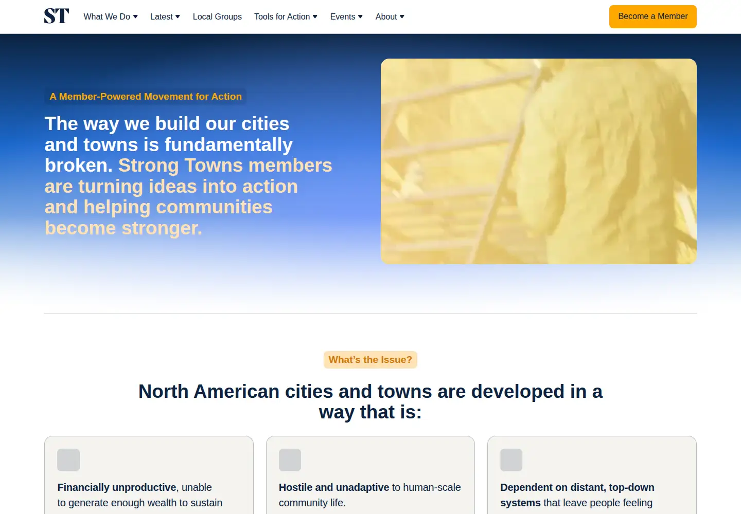 Screenshot of strongtowns.org