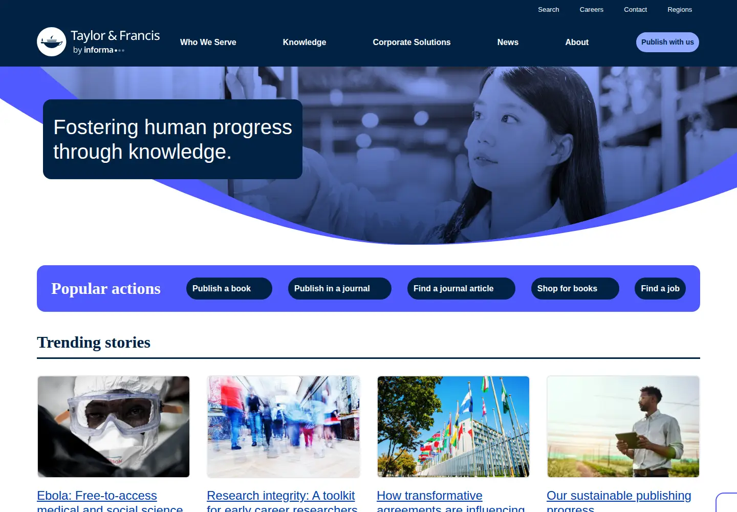 Screenshot of informaworld.com