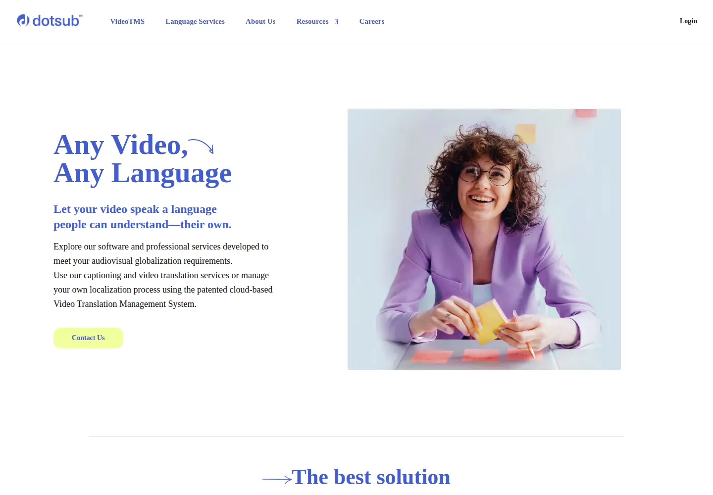 Screenshot of dotsub.com