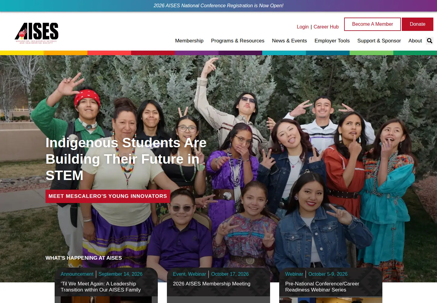 Screenshot of aises.org