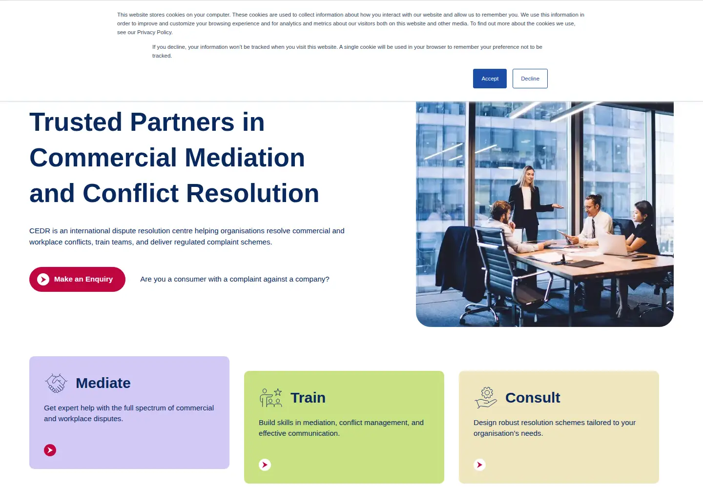 Screenshot of cedr.com