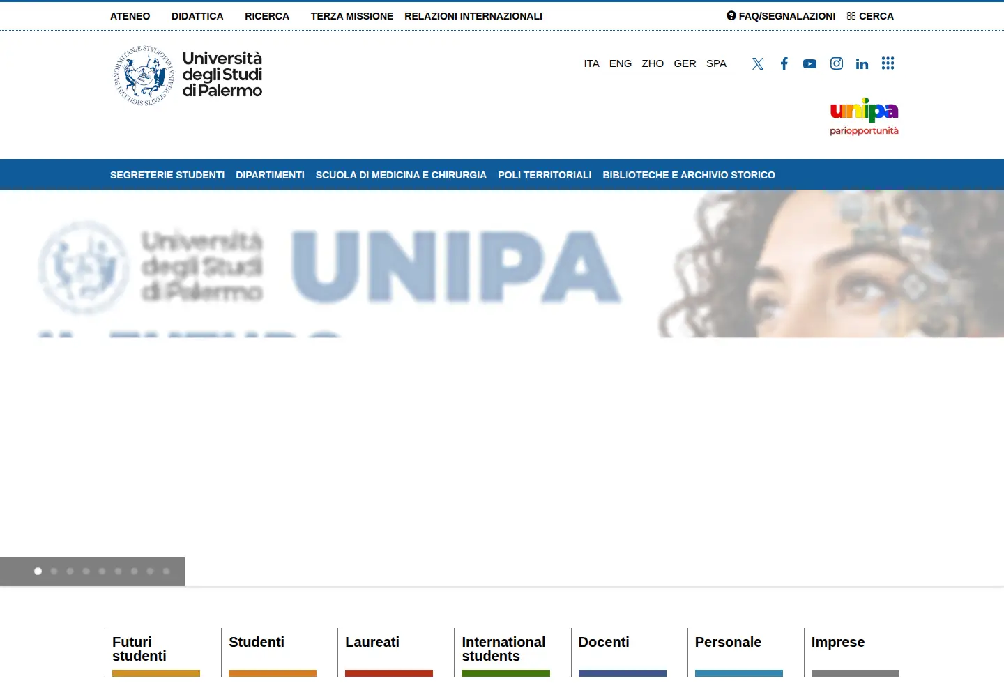 Screenshot of unipa.it