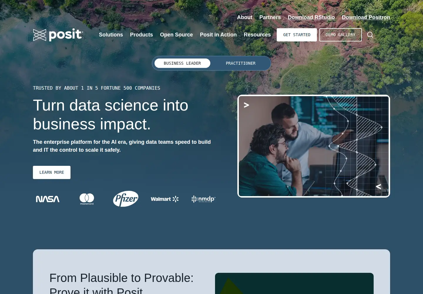 Screenshot of rstudio.org