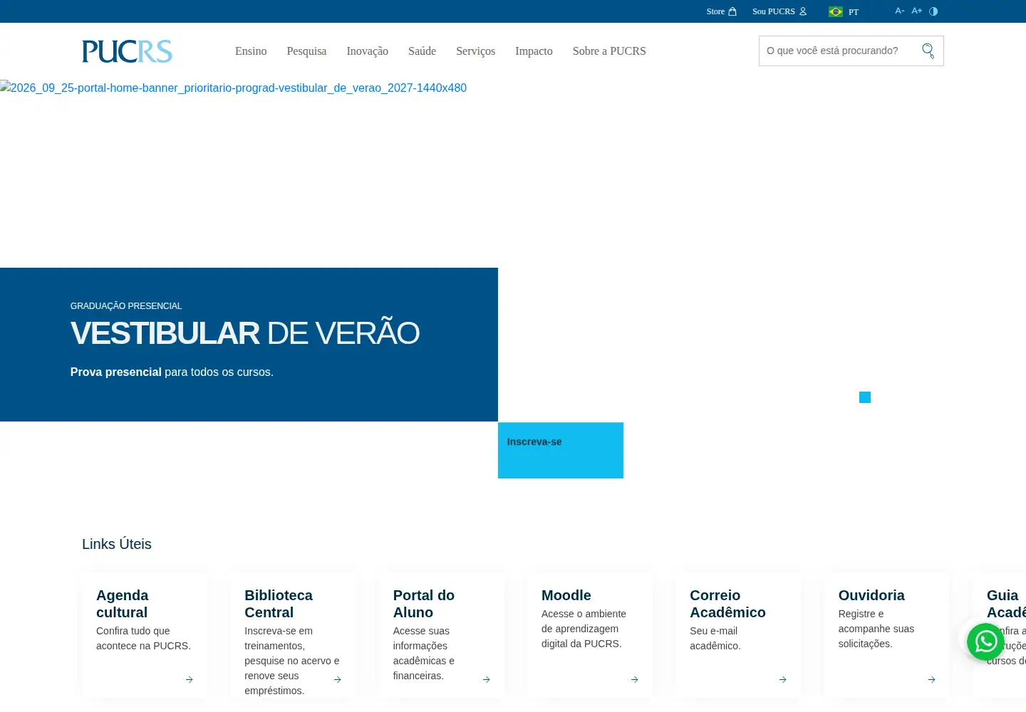 Screenshot of pucrs.br