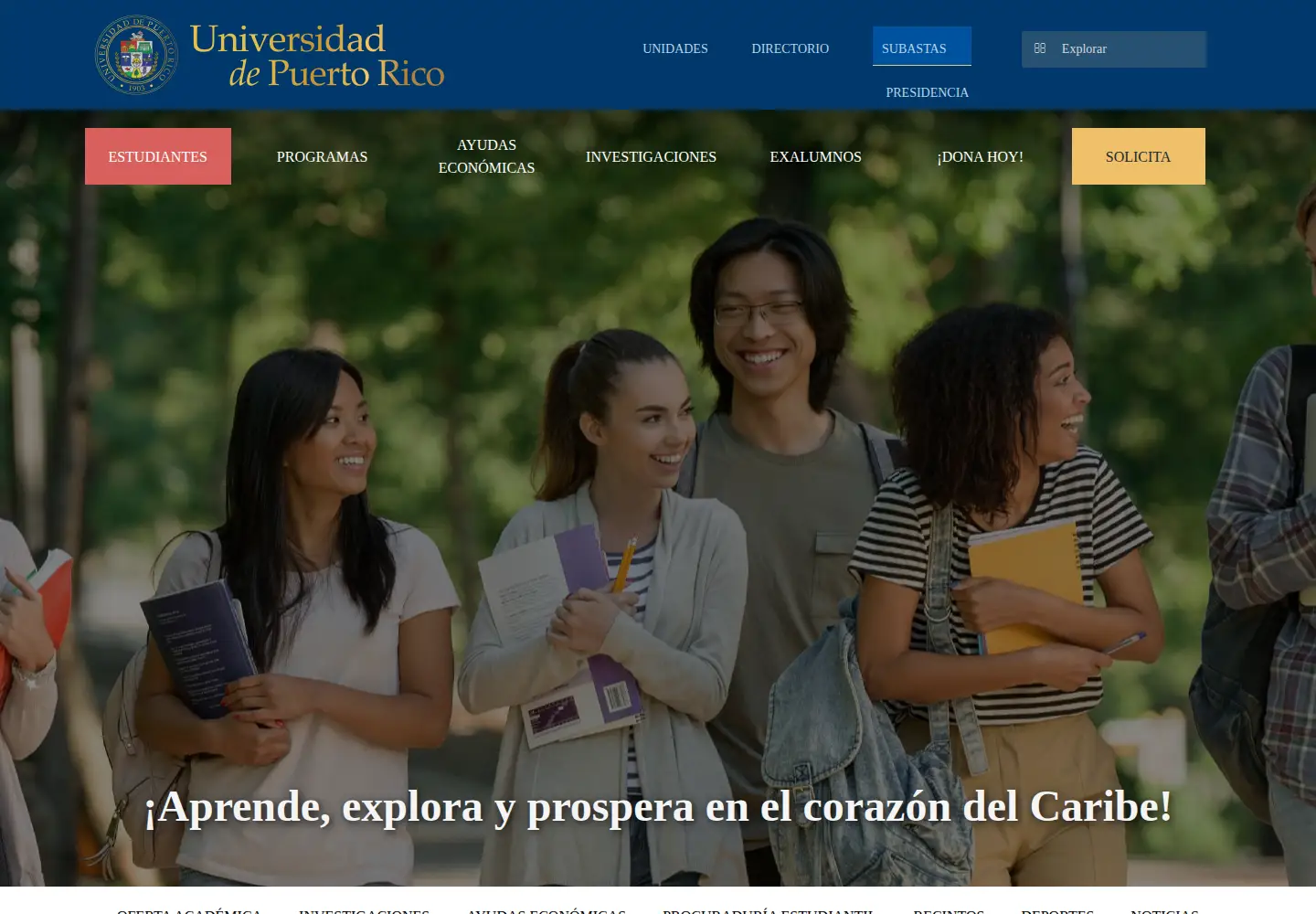 Screenshot of upr.edu
