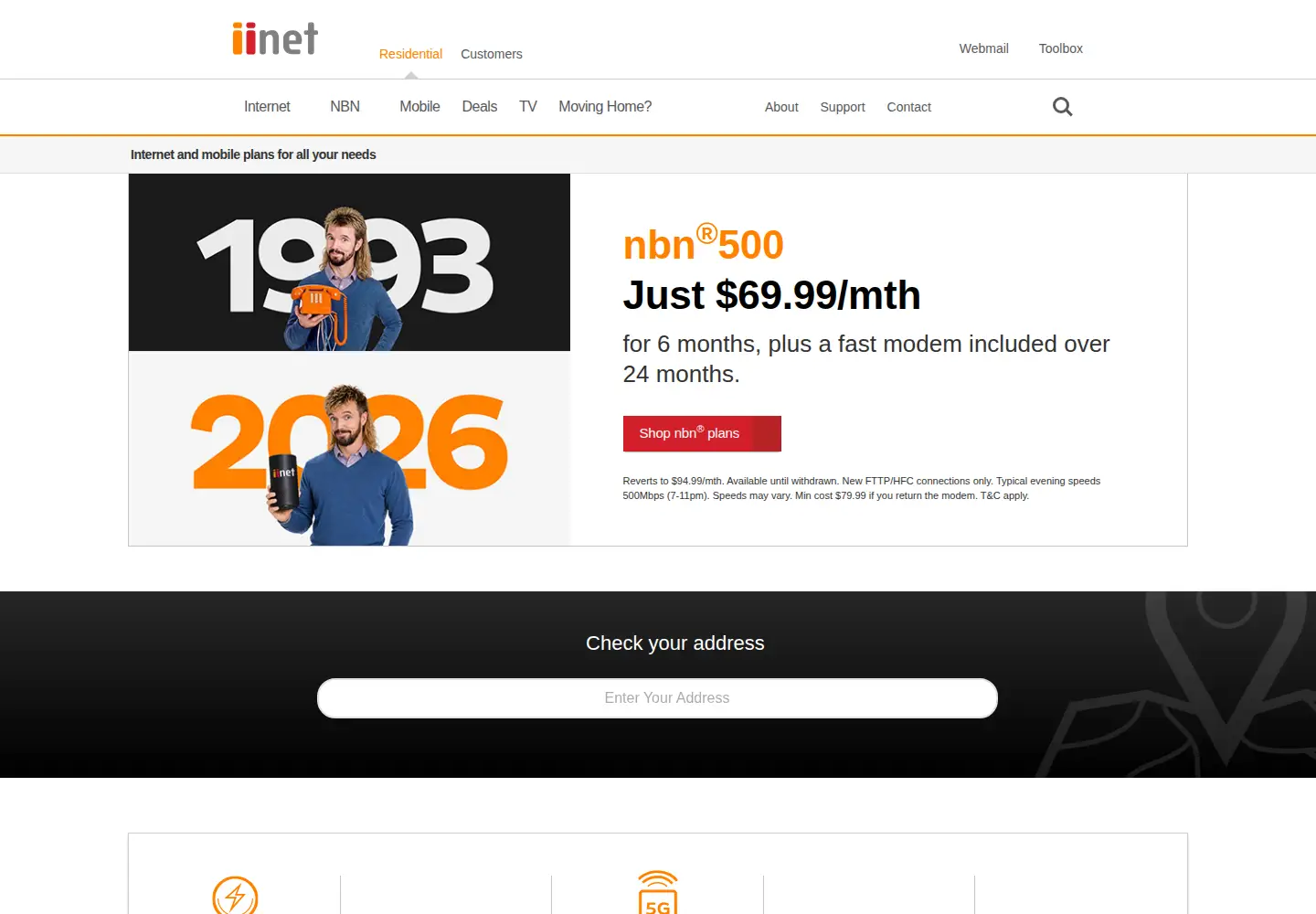 Screenshot of iinet.net.au