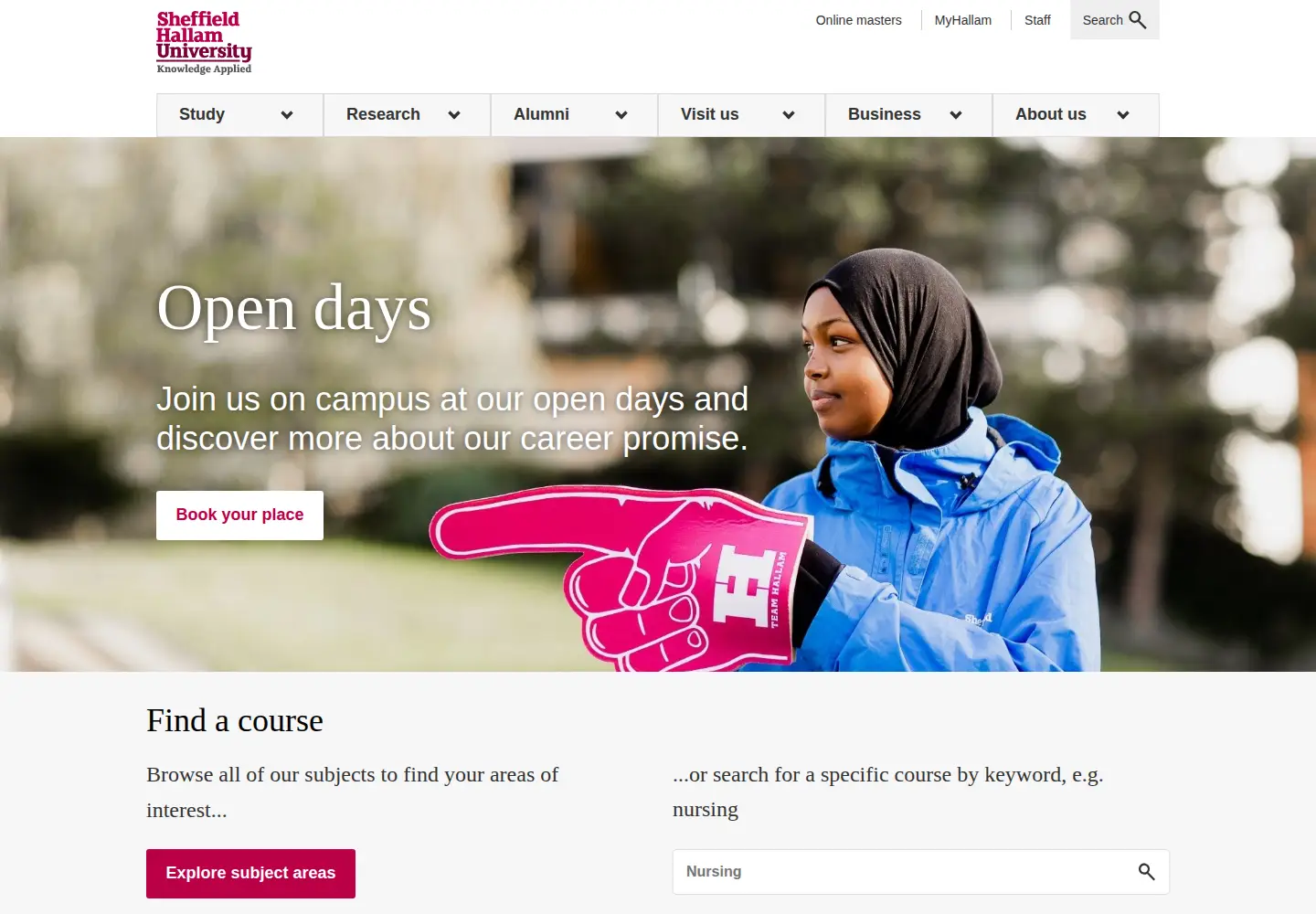 Screenshot of shu.ac.uk