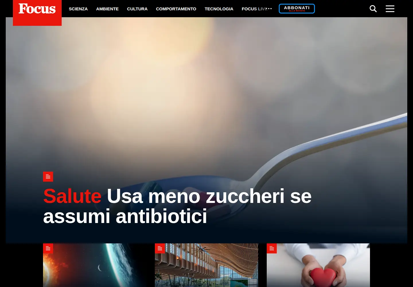Screenshot of focus.it