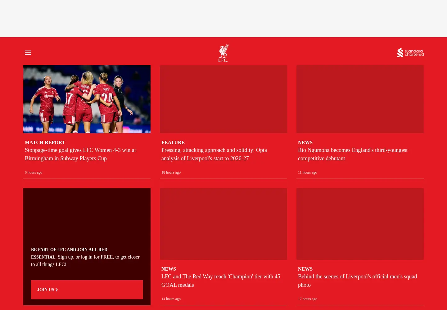 Screenshot of liverpoolfc.com
