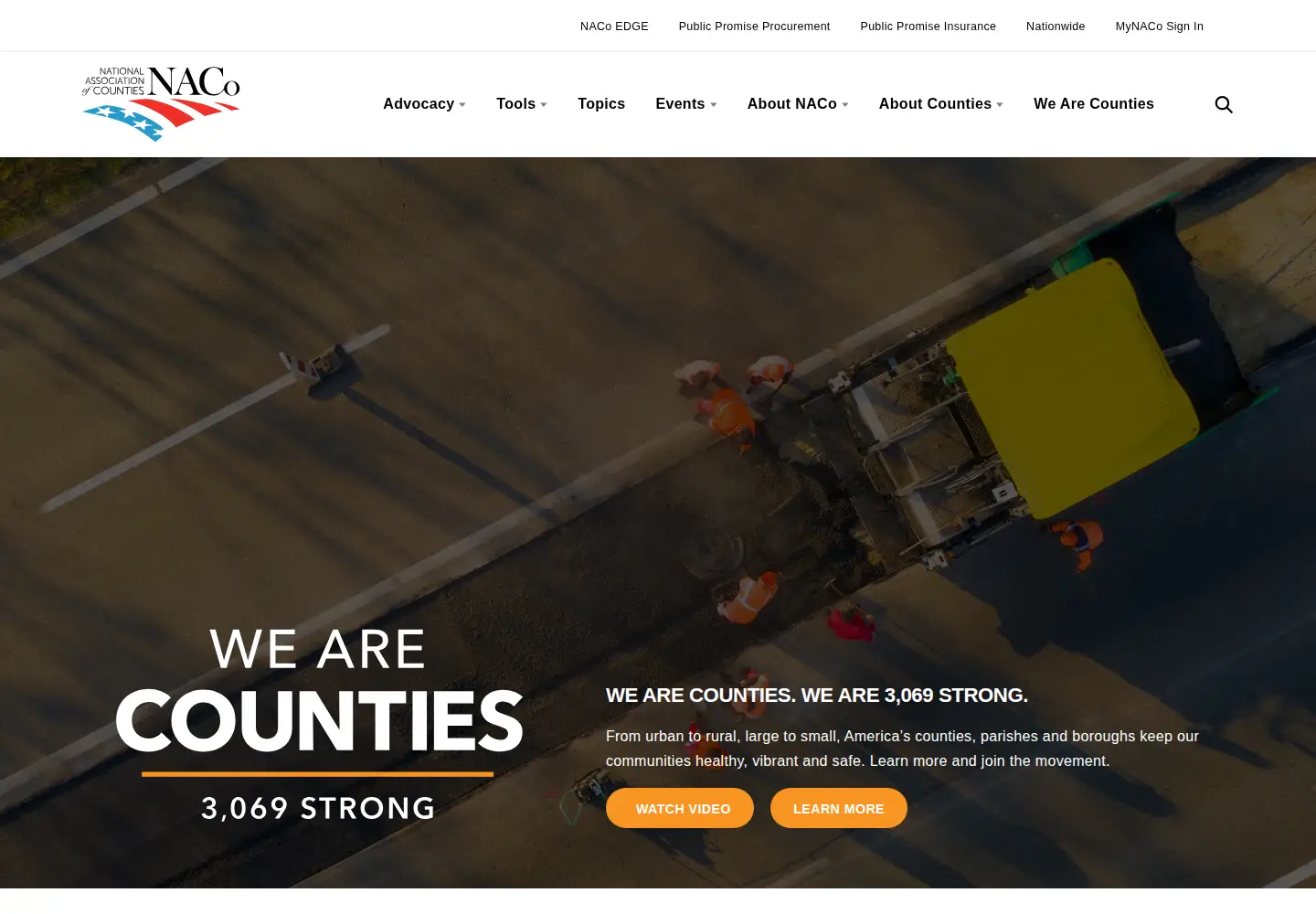 Screenshot of naco.org
