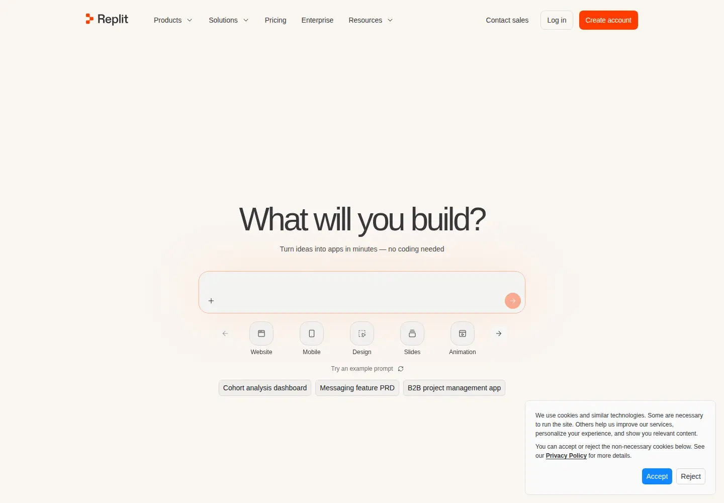 Screenshot of repl.it