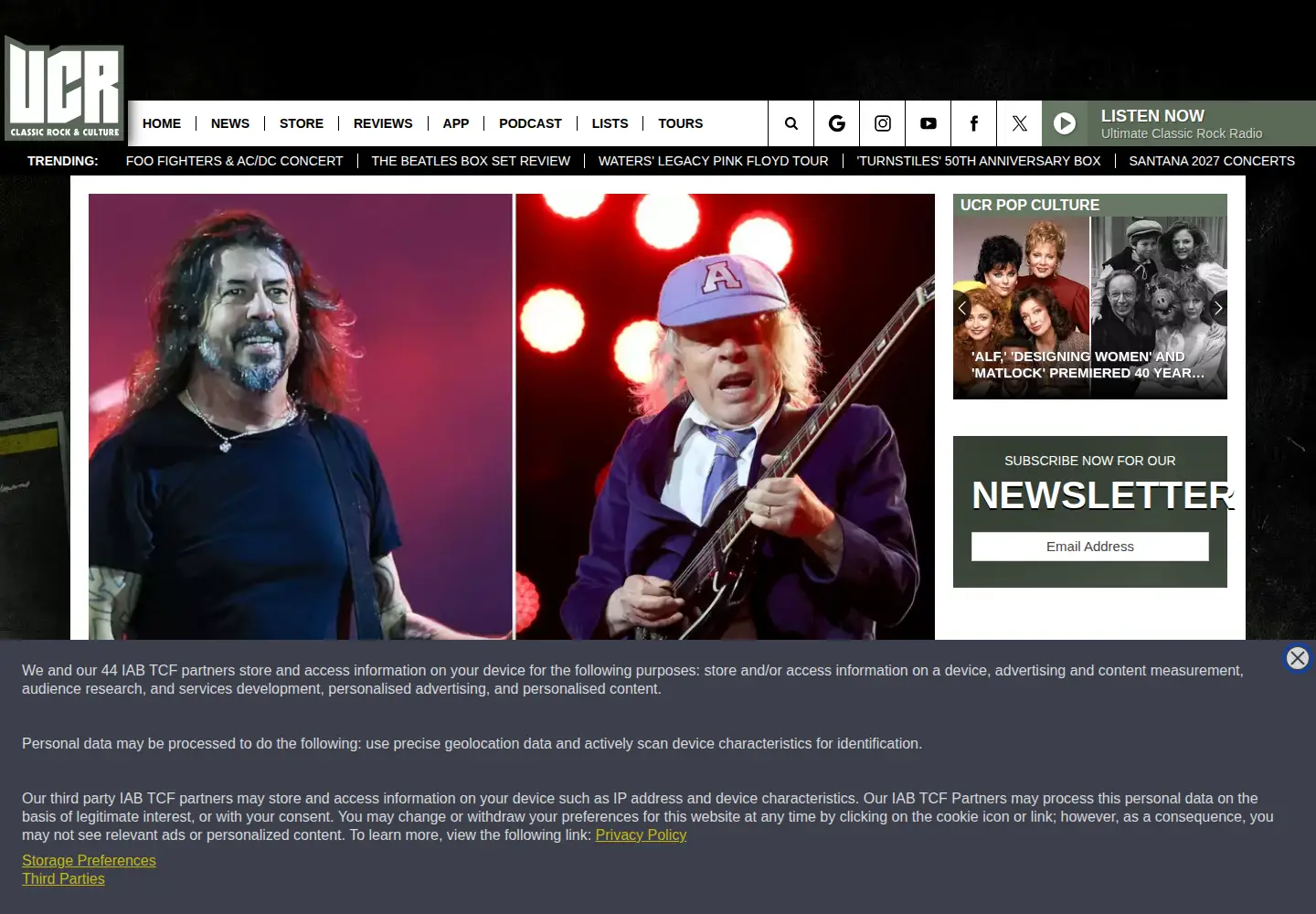 Screenshot of ultimateclassicrock.com
