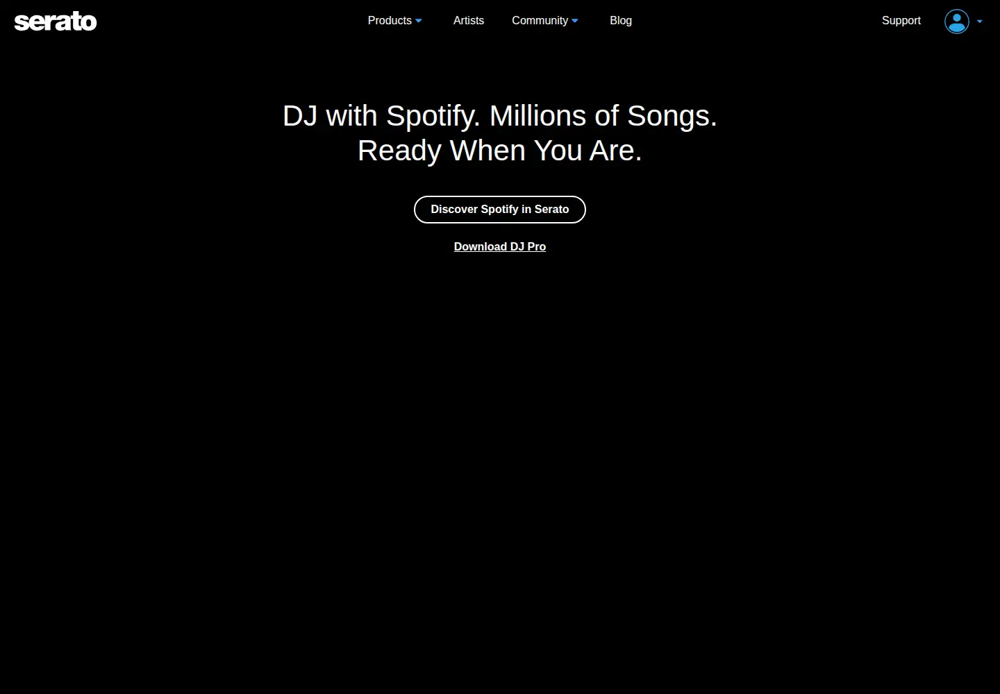 Screenshot of serato.com