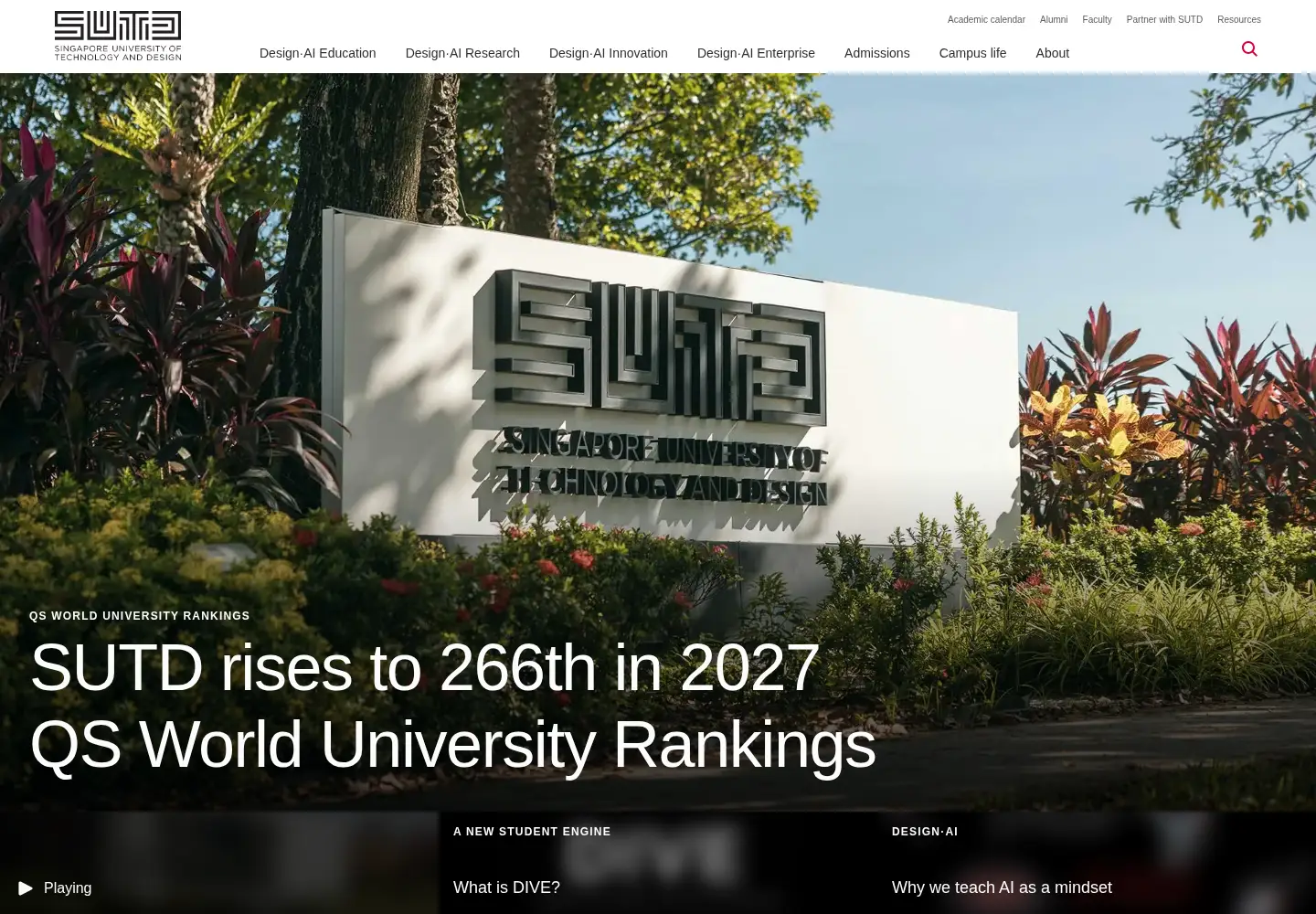 Screenshot of sutd.edu.sg