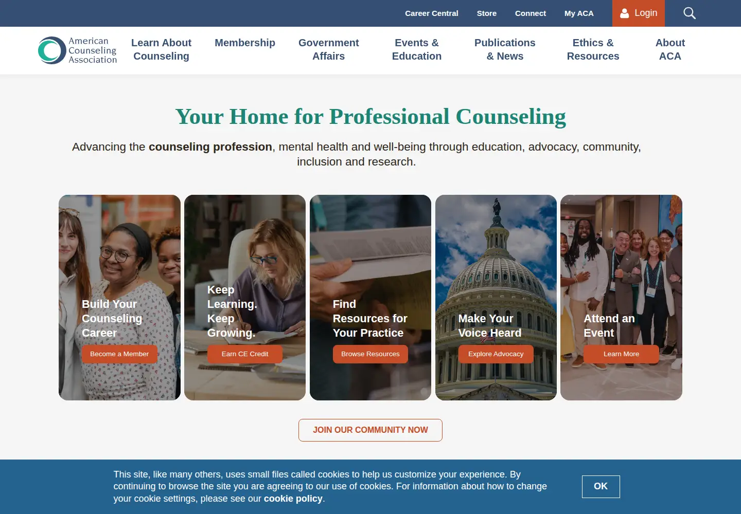 Screenshot of counseling.org