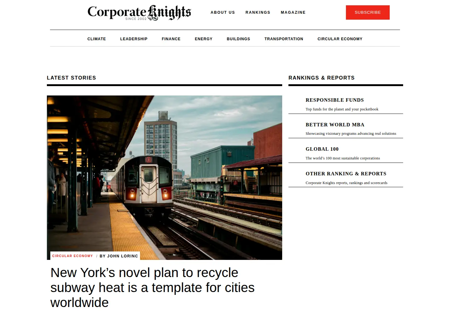Screenshot of corporateknights.com