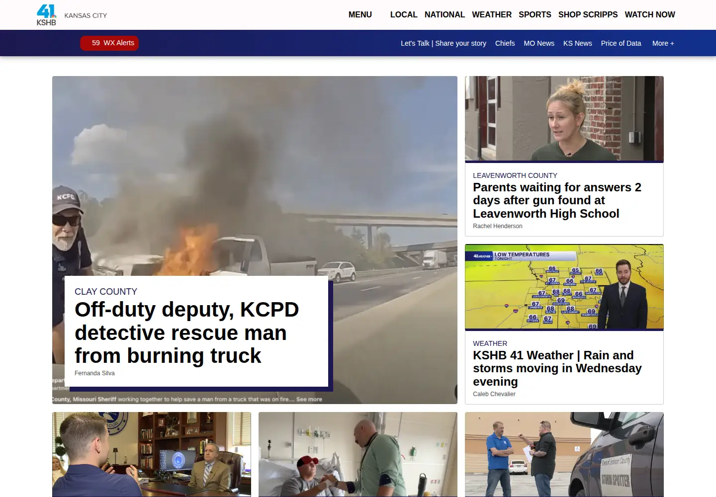 Screenshot of kshb.com