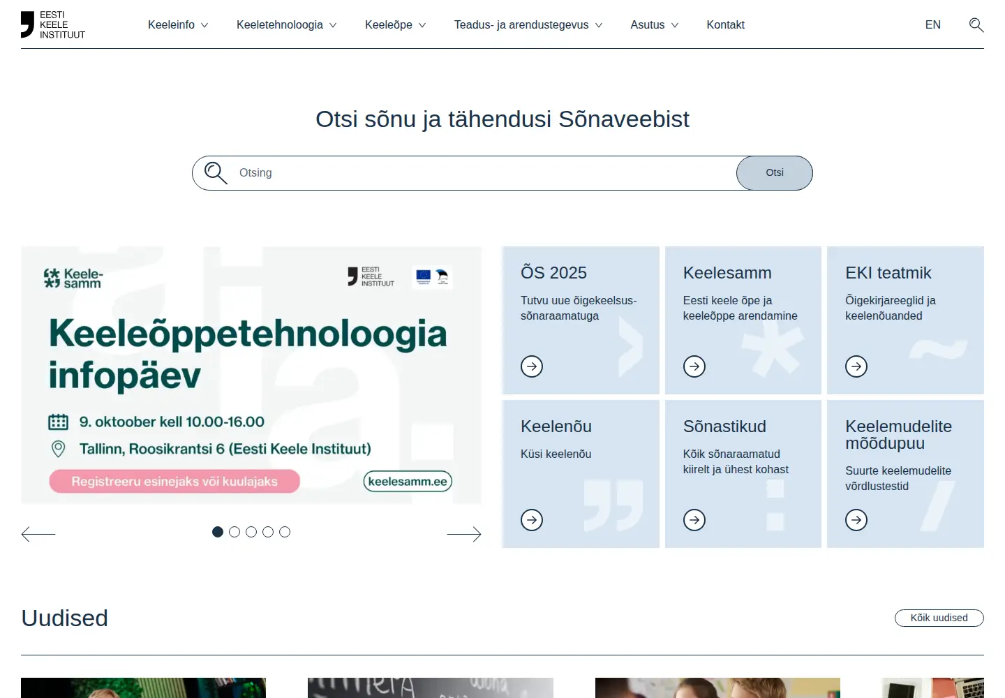Screenshot of eki.ee