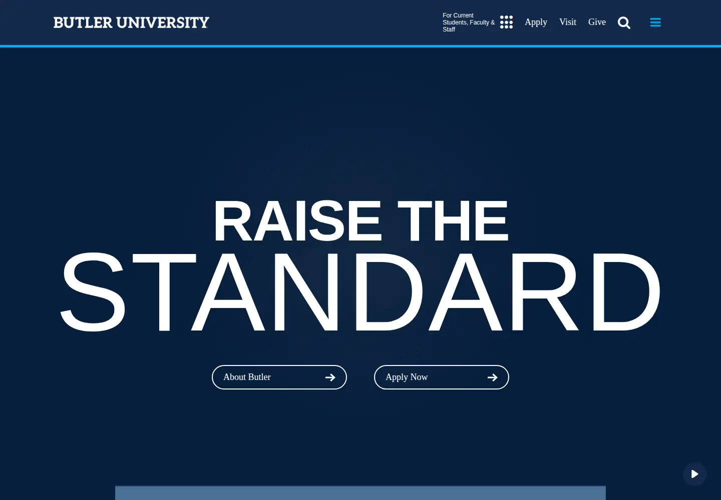Screenshot of butler.edu