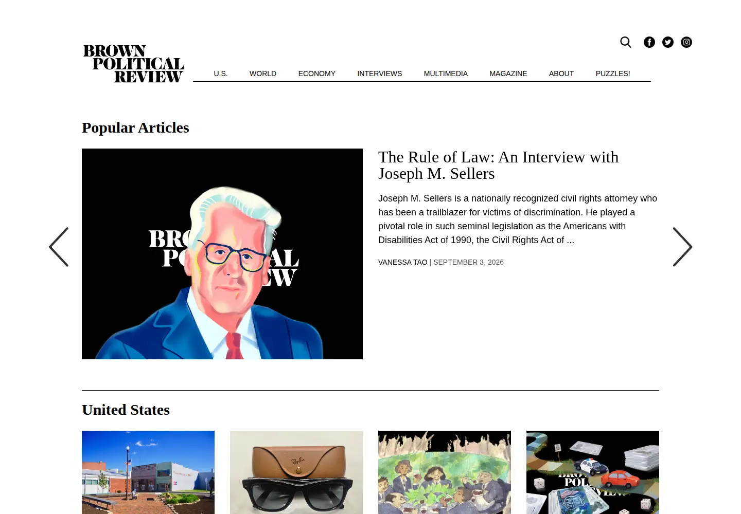 Screenshot of brownpoliticalreview.org