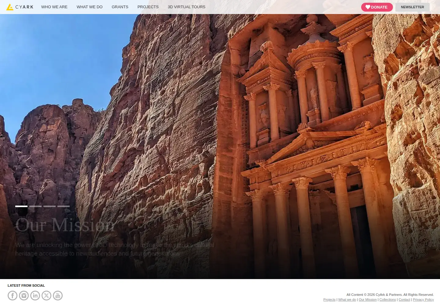 Screenshot of cyark.org