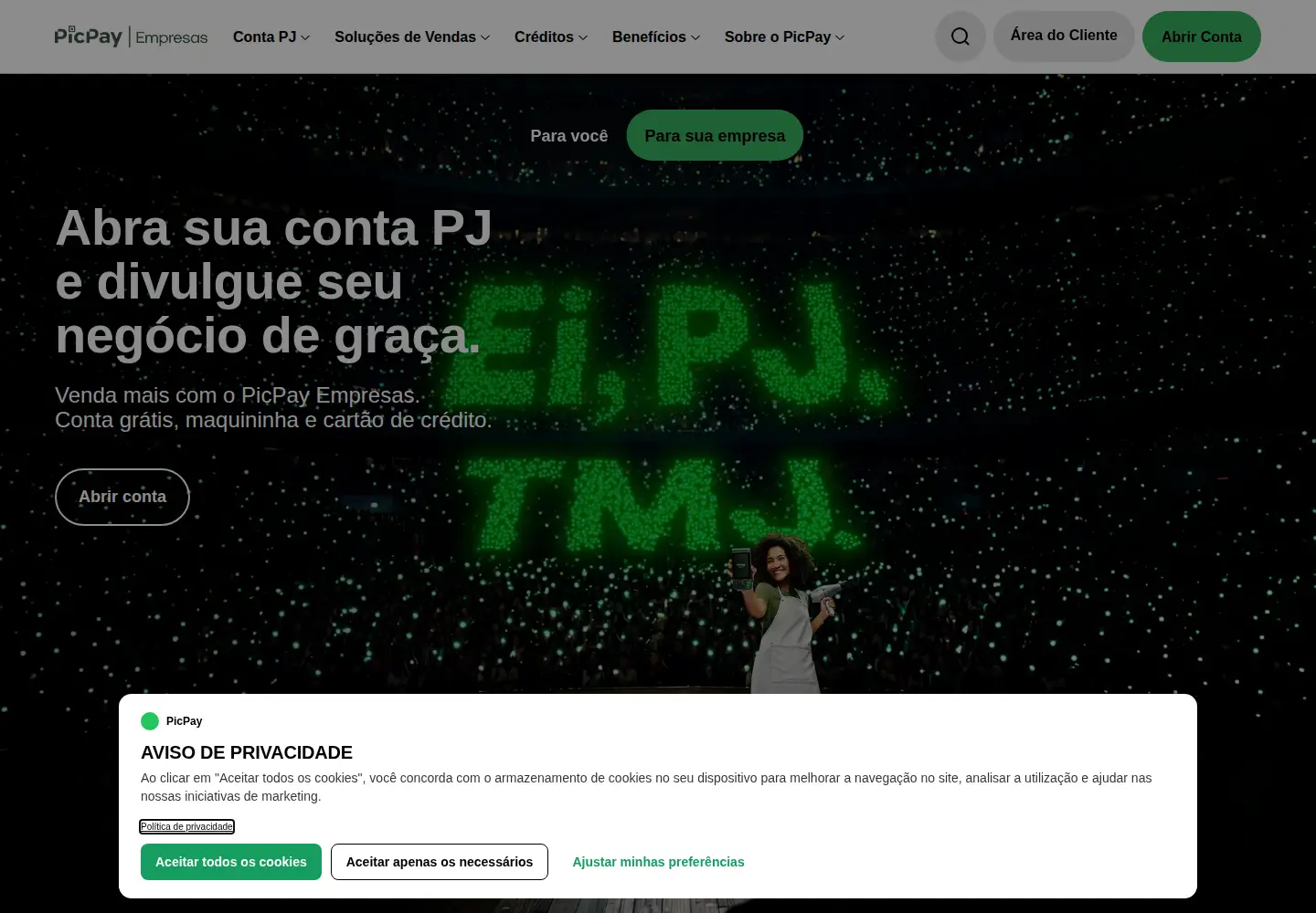 Screenshot of picpay.com