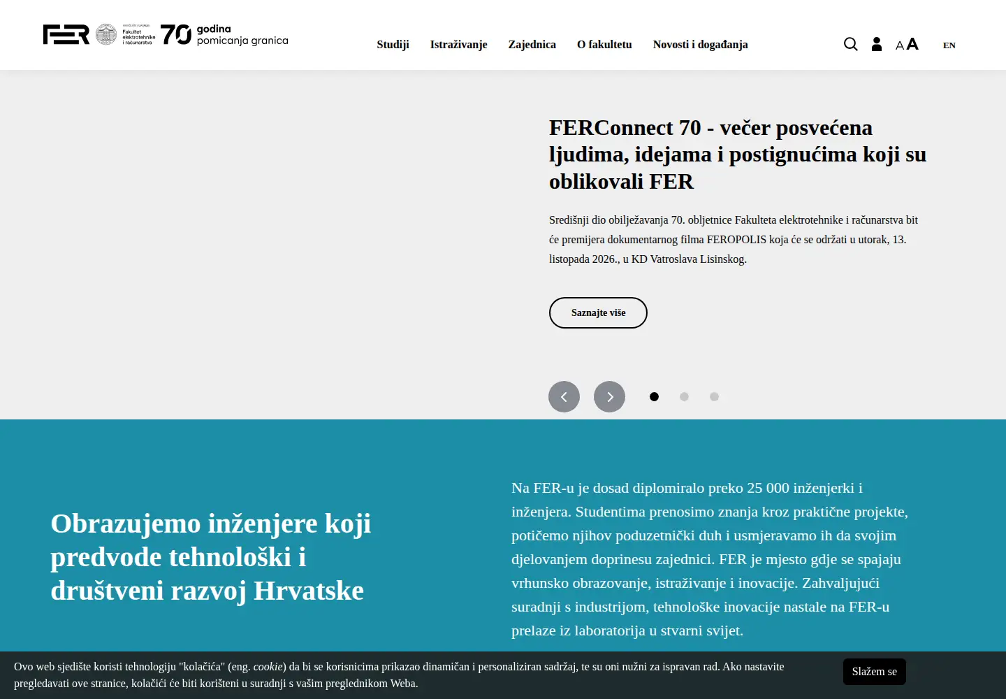 Screenshot of fer.hr