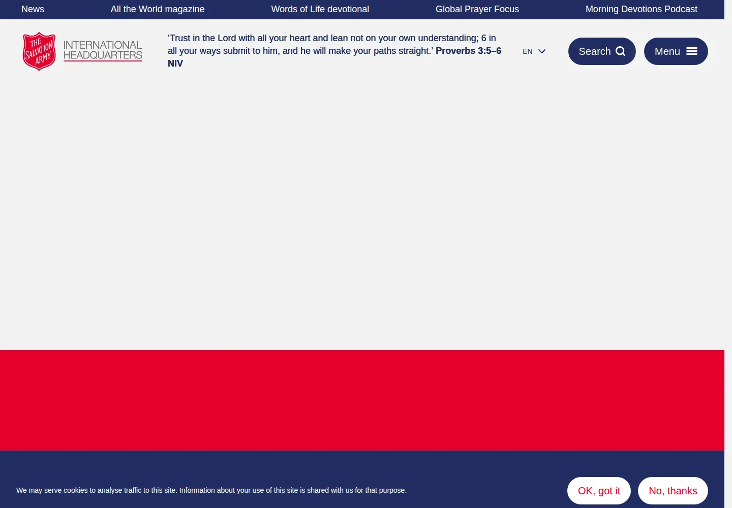 Screenshot of salvationarmy.org